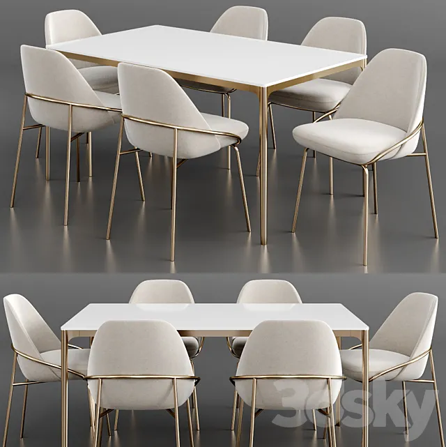 Dinning set 22 3D Model