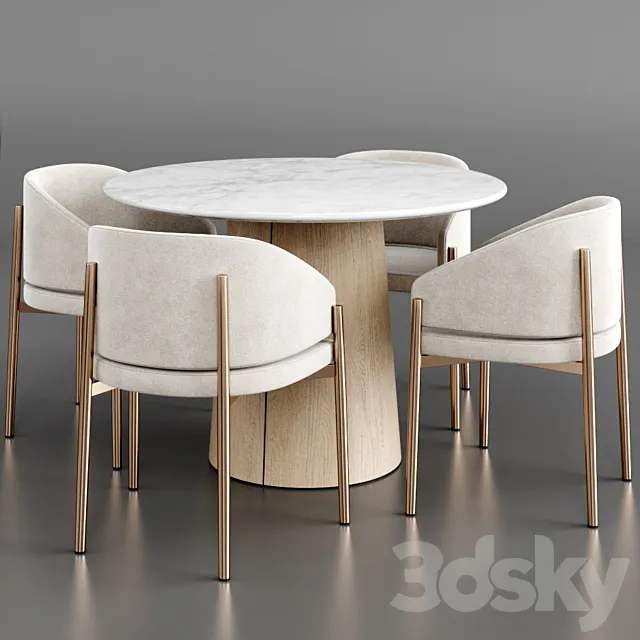Dinning set 23 3DModel Dinning set 23 3DModel