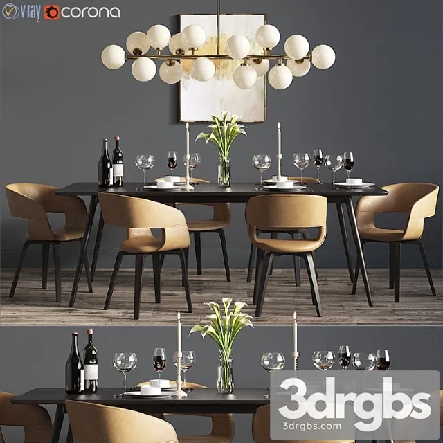Dinning Set 24 3D Model Download Dinning Set 24 3D Model Download