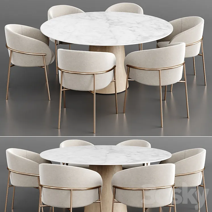 Dinning set 26 3D Model Free Download