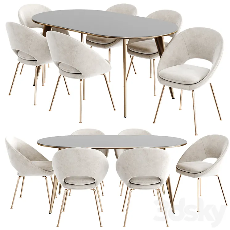 Dinning set 27 3D Model Free Download