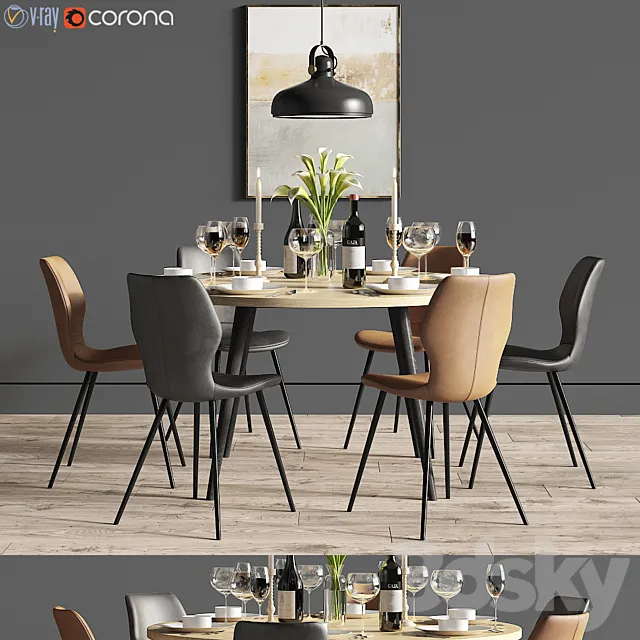 Dinning Set 27 3D Model