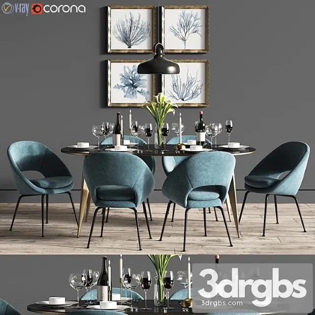Dinning set 30 2 3D Model Download Dinning set 30 2 3D Model Download