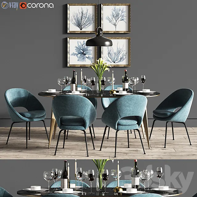 Dinning Set 30 3DModel