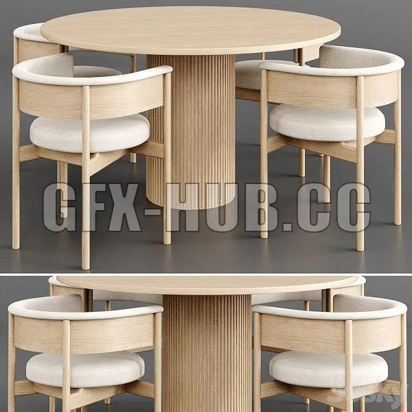 Dinning Set 39 3D Model Dinning Set 39 3D Model