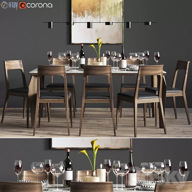 Dinning set 3D Model