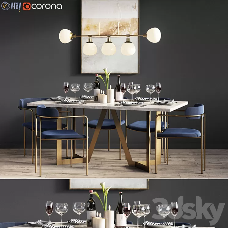Dinning set 3D Model