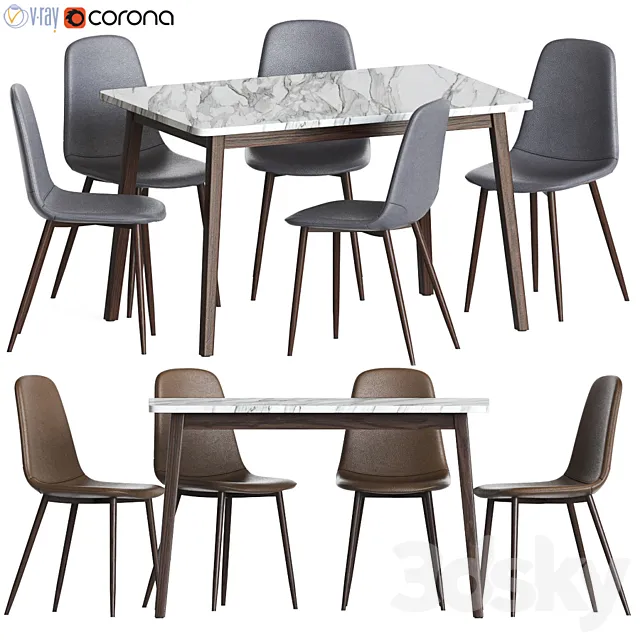 Dinning set 40 3D Model Dinning set 40 3D Model