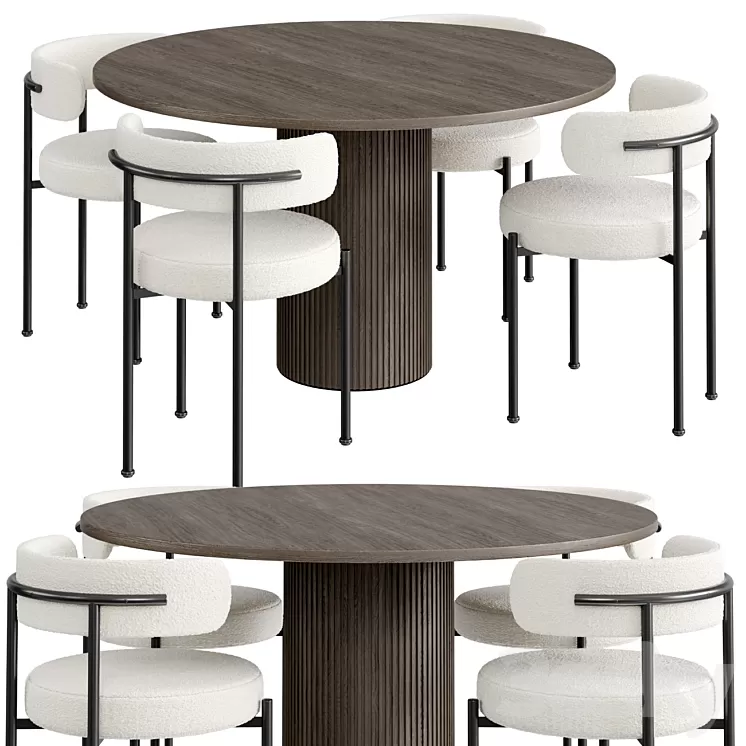 Dinning Set 44 3D Model Free Download