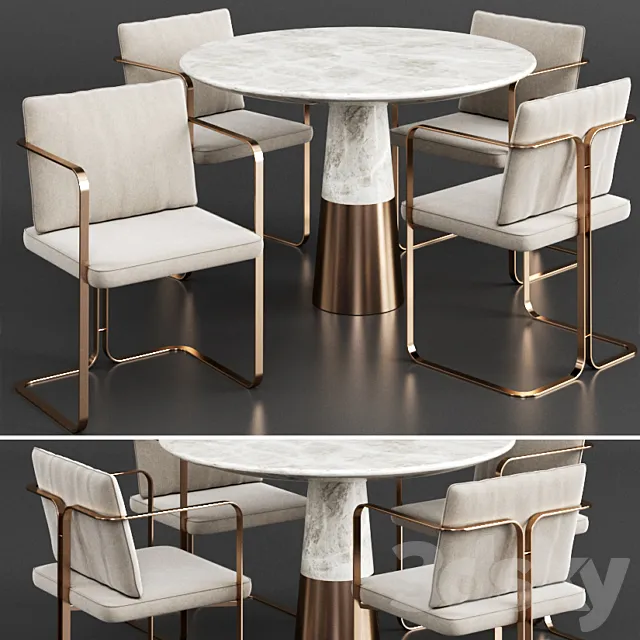 Dinning set 6 3D Model