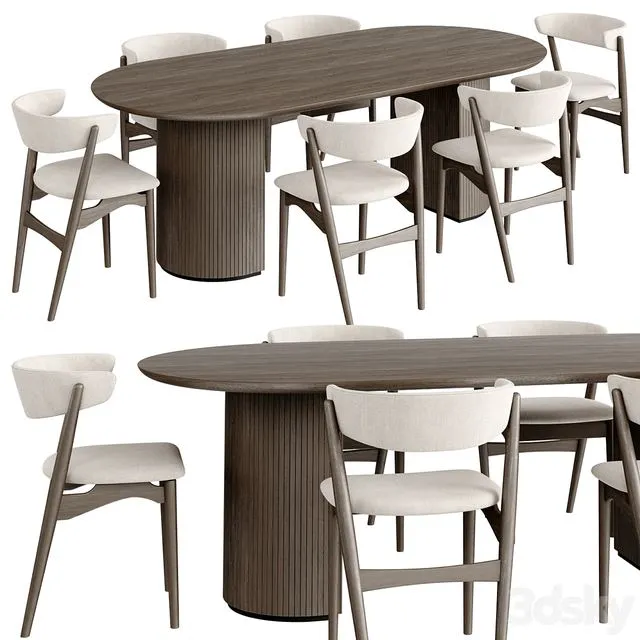 Dinning Set 61 3D Model Dinning Set 61 3D Model