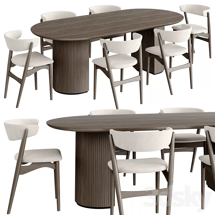 Dinning Set 61 3D Model Free Download