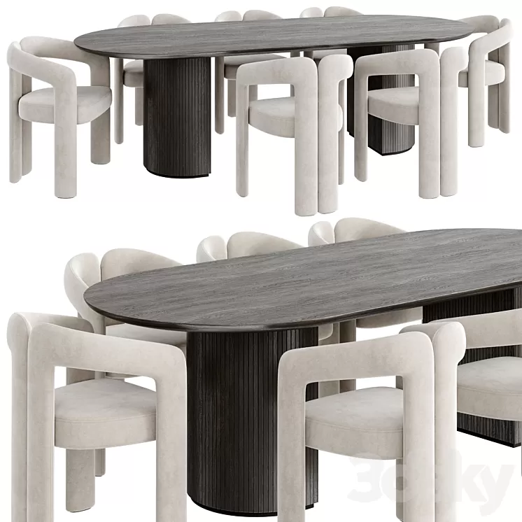 Dinning Set 67 3D Model Dinning Set 67 3D Model