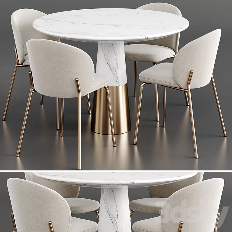 Dinning Set 73 3D Model Free Download