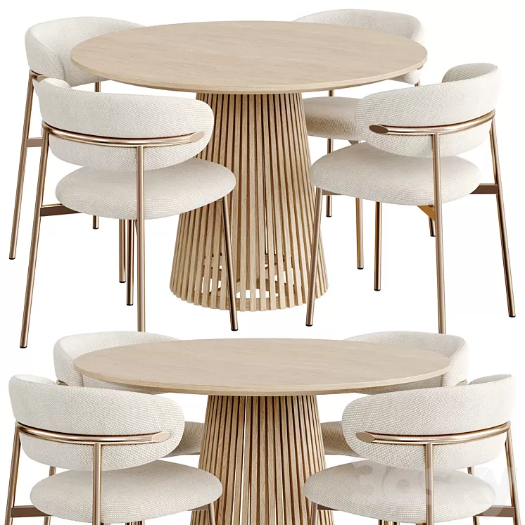 Dinning Set 75 3D Model Free Download