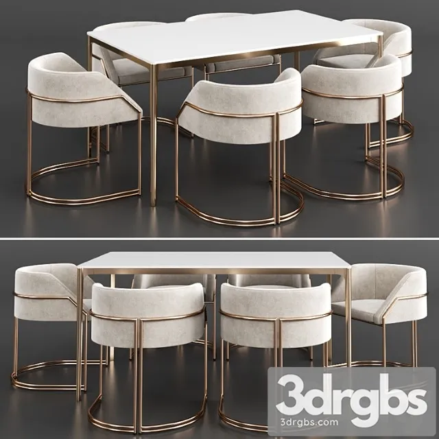 Dinning Set 8 1 3D Model Download Dinning Set 8 1 3D Model Download