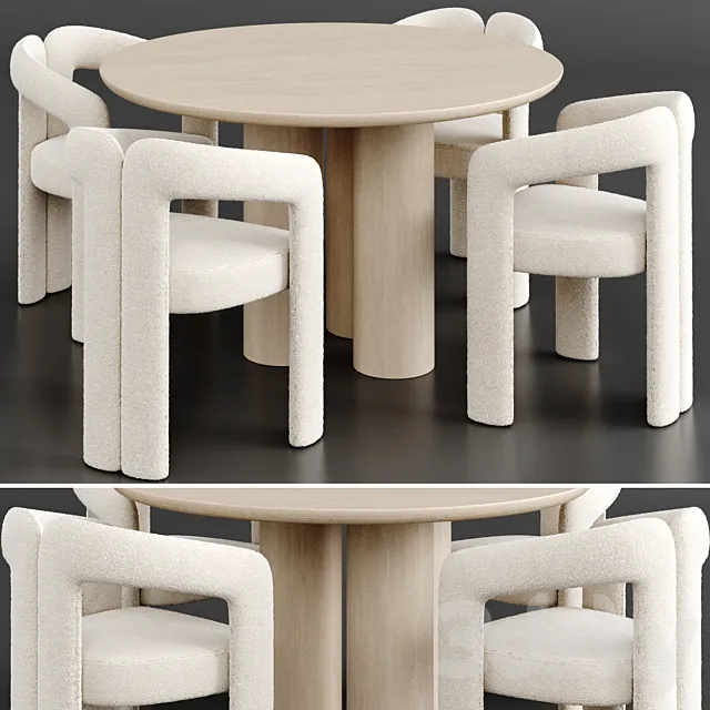 Dinning Set 83 3D Model Dinning Set 83 3D Model