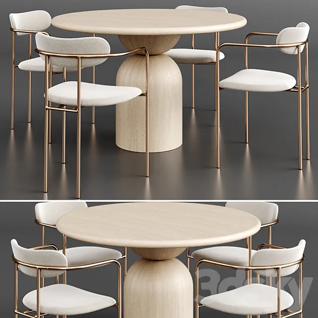 Dinning set 9 3D Model