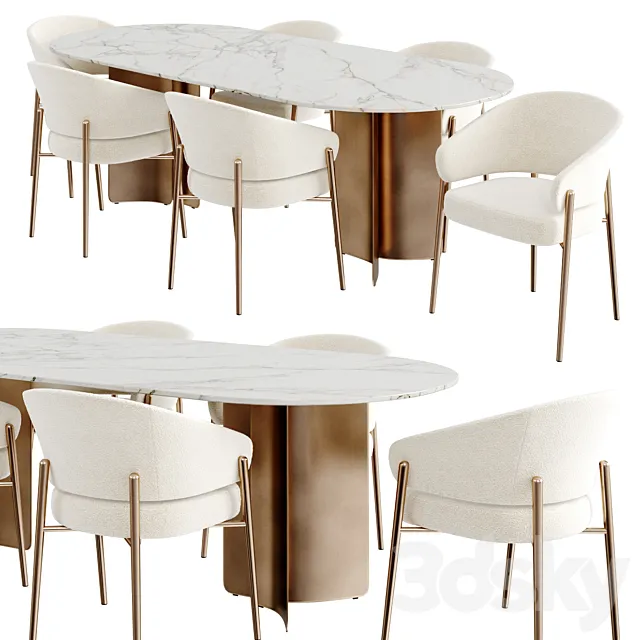 Dinning Set 97 3D Model Dinning Set 97 3D Model