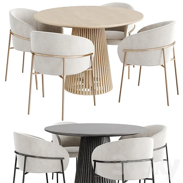 Dinning Set 98 3D Model Dinning Set 98 3D Model