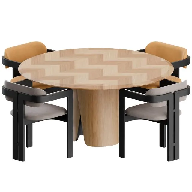 Dinning Set by Gallotti & Radice 3D Model Dinning Set by Gallotti & Radice 3D Model