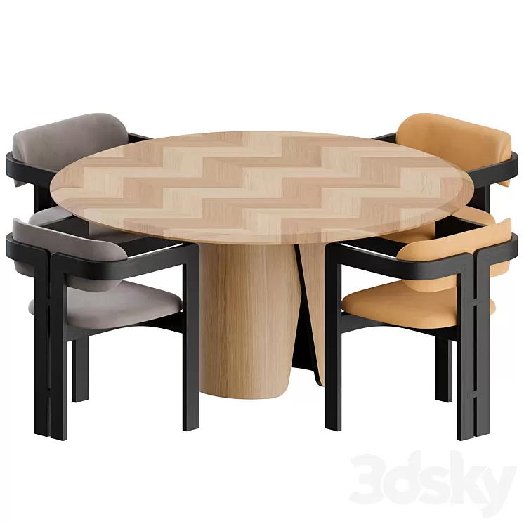 Dinning Set by Gallotti & Radice 3D Model