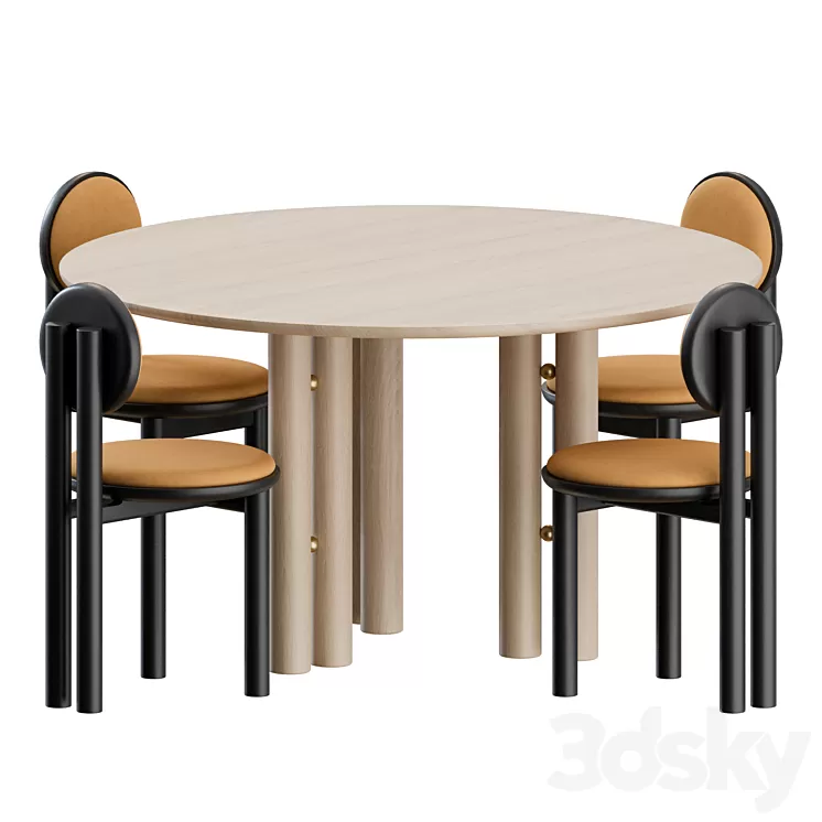 Dinning Set by Steven Bukowski 3D Model Dinning Set by Steven Bukowski 3D Model