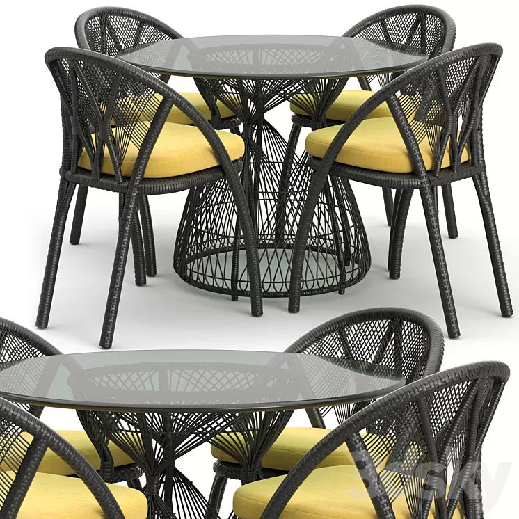 Dinning Set HAGIA 3D Model
