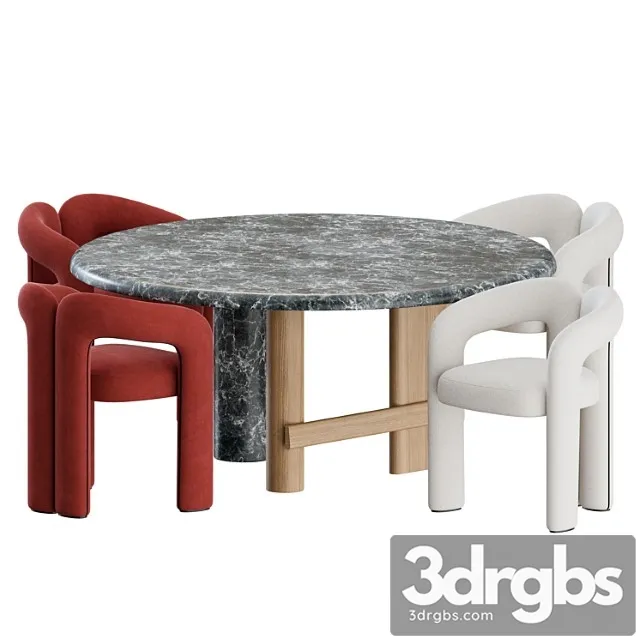 Dinning Set01 By Cassina 3D Model Download Dinning Set01 By Cassina 3D Model Download
