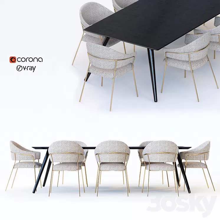 Dinning table 3D Model Dinning table 3D Model