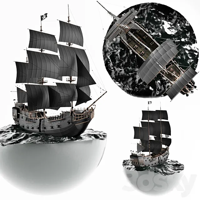 Diorama “Black Pearl” (Black Pearl) 3DModel Diorama “Black Pearl” (Black Pearl) 3DModel
