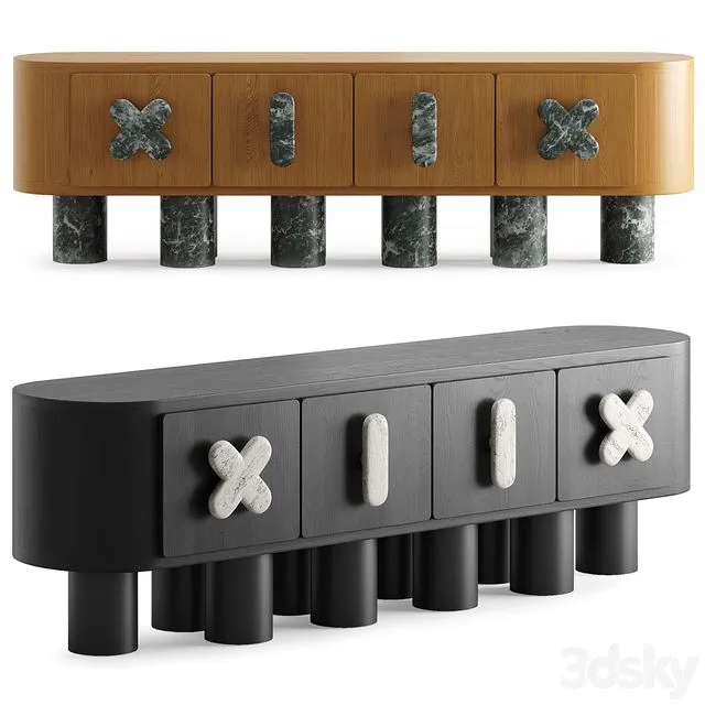 Diplopoda Sideboard By Appartement 2 3D Model Diplopoda Sideboard By Appartement 2 3D Model