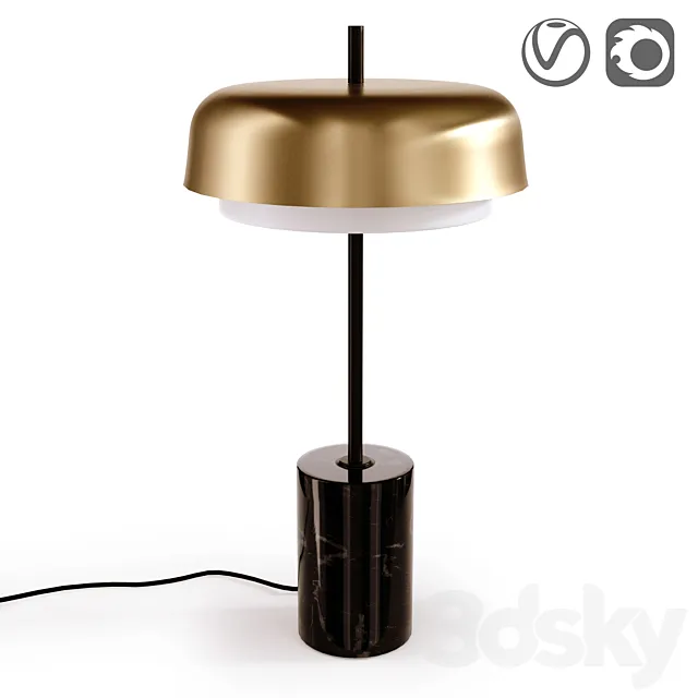 Direct lamp made of metal and marble Clepsos 3D Model Direct lamp made of metal and marble Clepsos 3D Model
