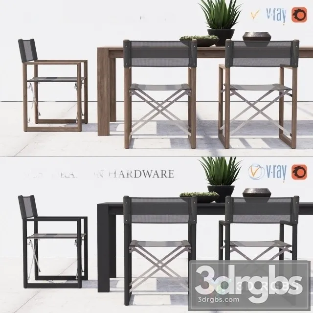Directors Collection Table and Chair 3D Model Download Directors Collection Table and Chair 3D Model Download