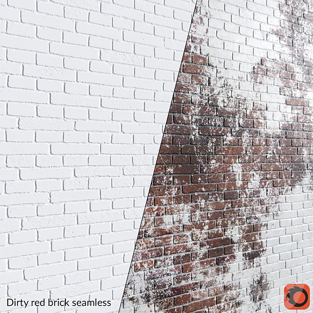 Dirty Red Brick 3DModel
