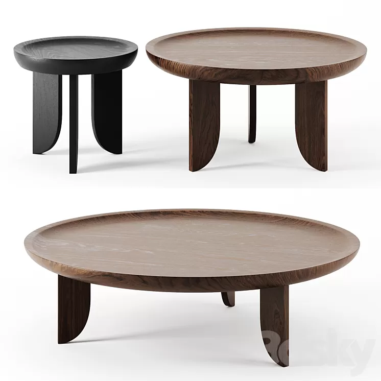 Dish tables by Grain 3D Model Dish tables by Grain 3D Model