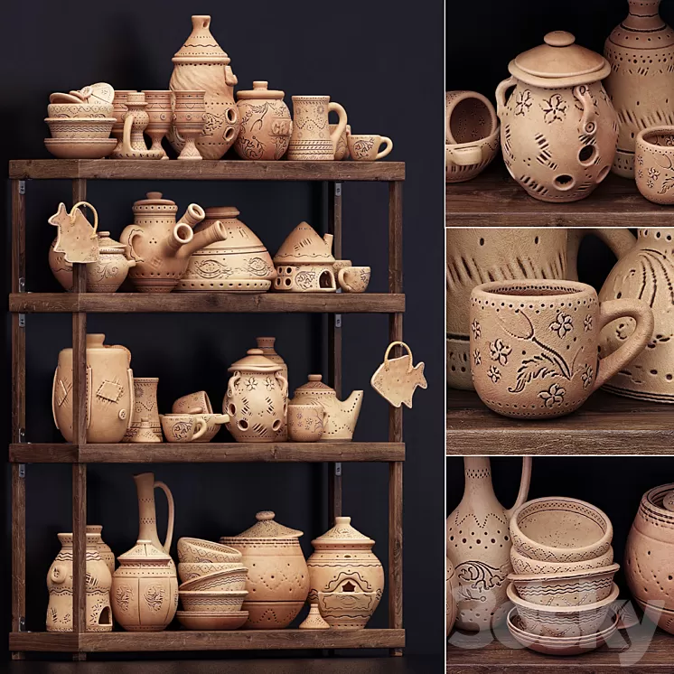 Dishes clay n22 \/ Clay dishes No. 22 3D Model Free Download Dishes clay n22 \/ Clay dishes No. 22 3D Model Free Download