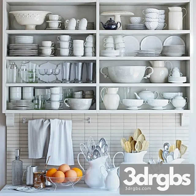 Dishes set – 3 3D Model Download