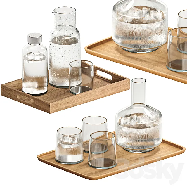 dishes tableware set 01 3D Model