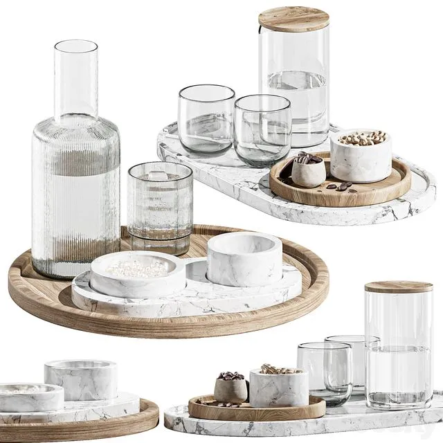 Dishes Tableware Set07 3D Model