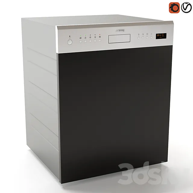 Dishwasher Smeg PLA6442X2 3D Model Dishwasher Smeg PLA6442X2 3D Model