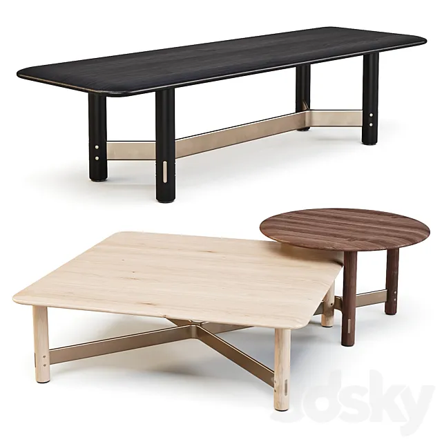 District Eight: Stilt – Coffee Tables Set 02 3DModel