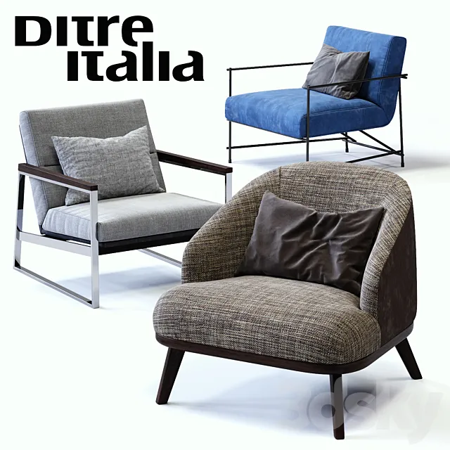 Ditre Italia Armchairs Set 3DModel