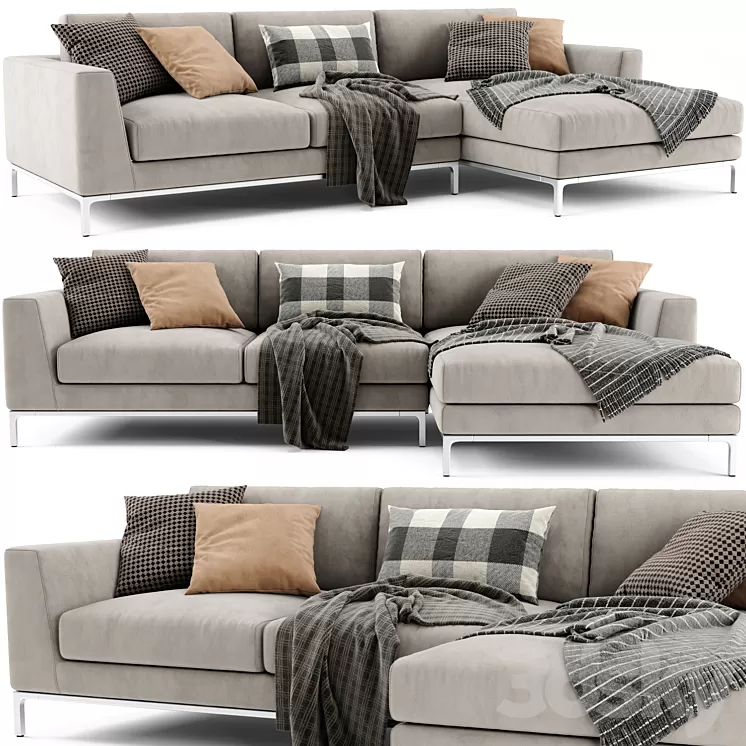 Ditre Italia Artis Chaise Longue Sofa 02 3D Model Ditre Italia Artis Chaise Longue Sofa 02 3D Model