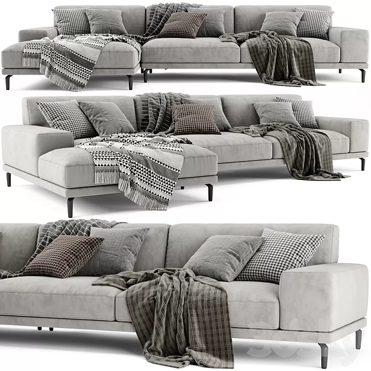 Ditre Italia Blake Chaise Longue Sofa 3D Model Ditre Italia Blake Chaise Longue Sofa 3D Model