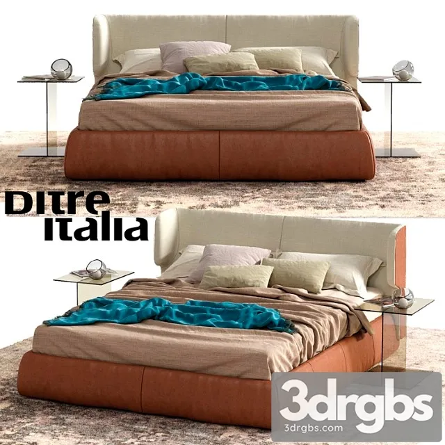 Ditre italia claire bed 2 3D Model Download