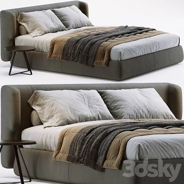 Ditre italia claire bed 3D Model Free Download