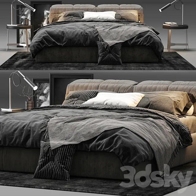 Ditre Italia Dunn Bed 3DModel Ditre Italia Dunn Bed 3DModel