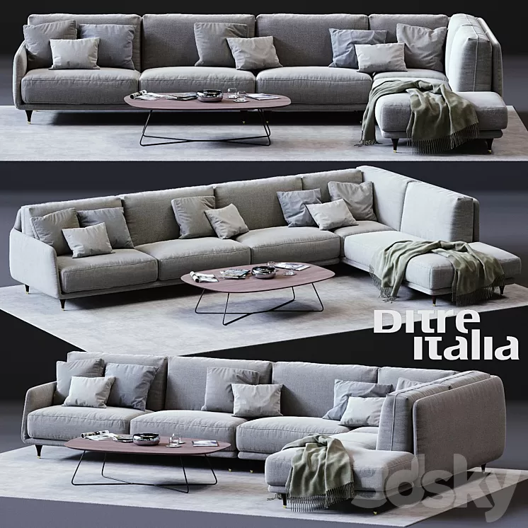 Ditre Italia ELLIOT Corner Sofa 3D Model