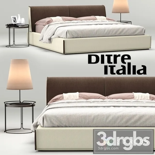 Ditre Italia Fabric Bed 3 3D Model Download